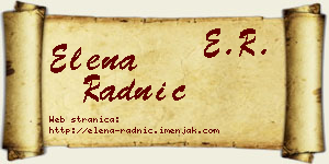 Elena Radnić vizit kartica
